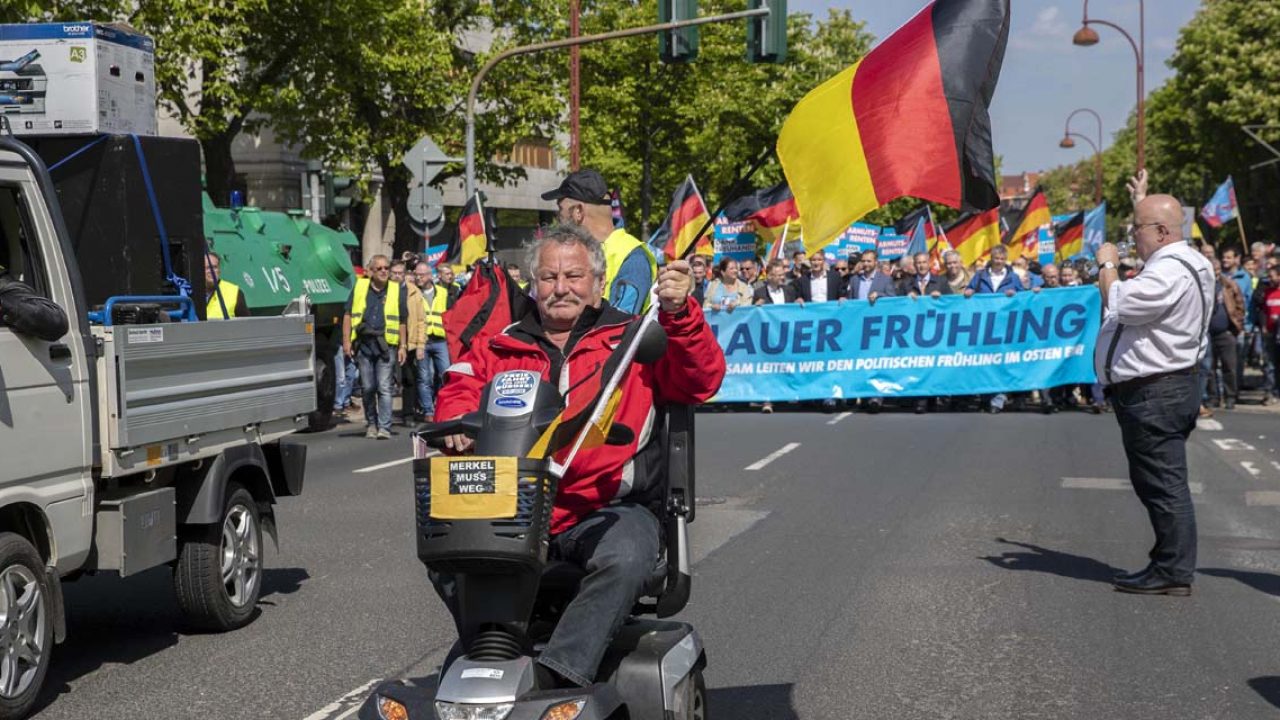 AfD Demo und Gegendemo in Erfurt