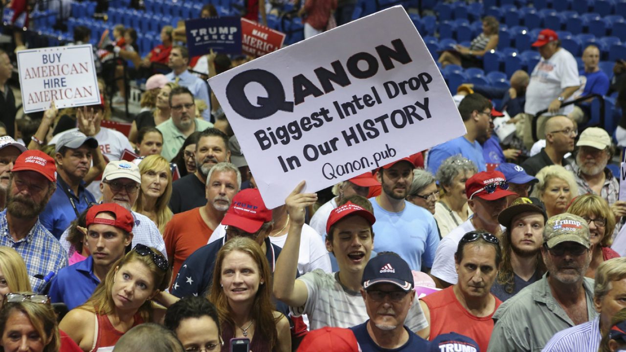 QAnon at Trump Rally