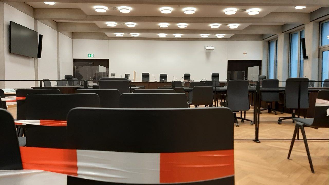 The courtroom at the Nürnberg-Fürth Regional Court where Fabian D. is on trial.