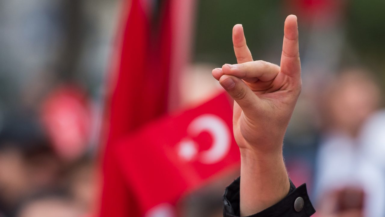Demonstration von Türken in München