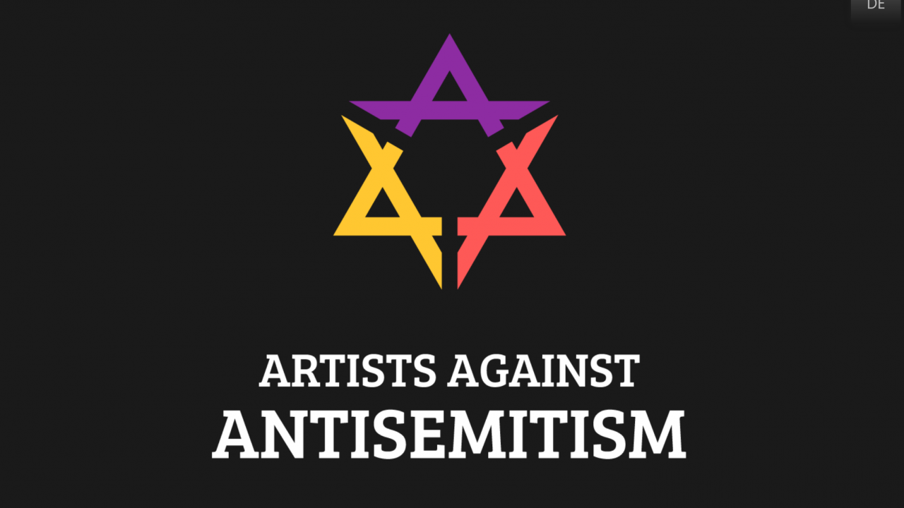 Screenshot der Website Artists Against Antisemitism
