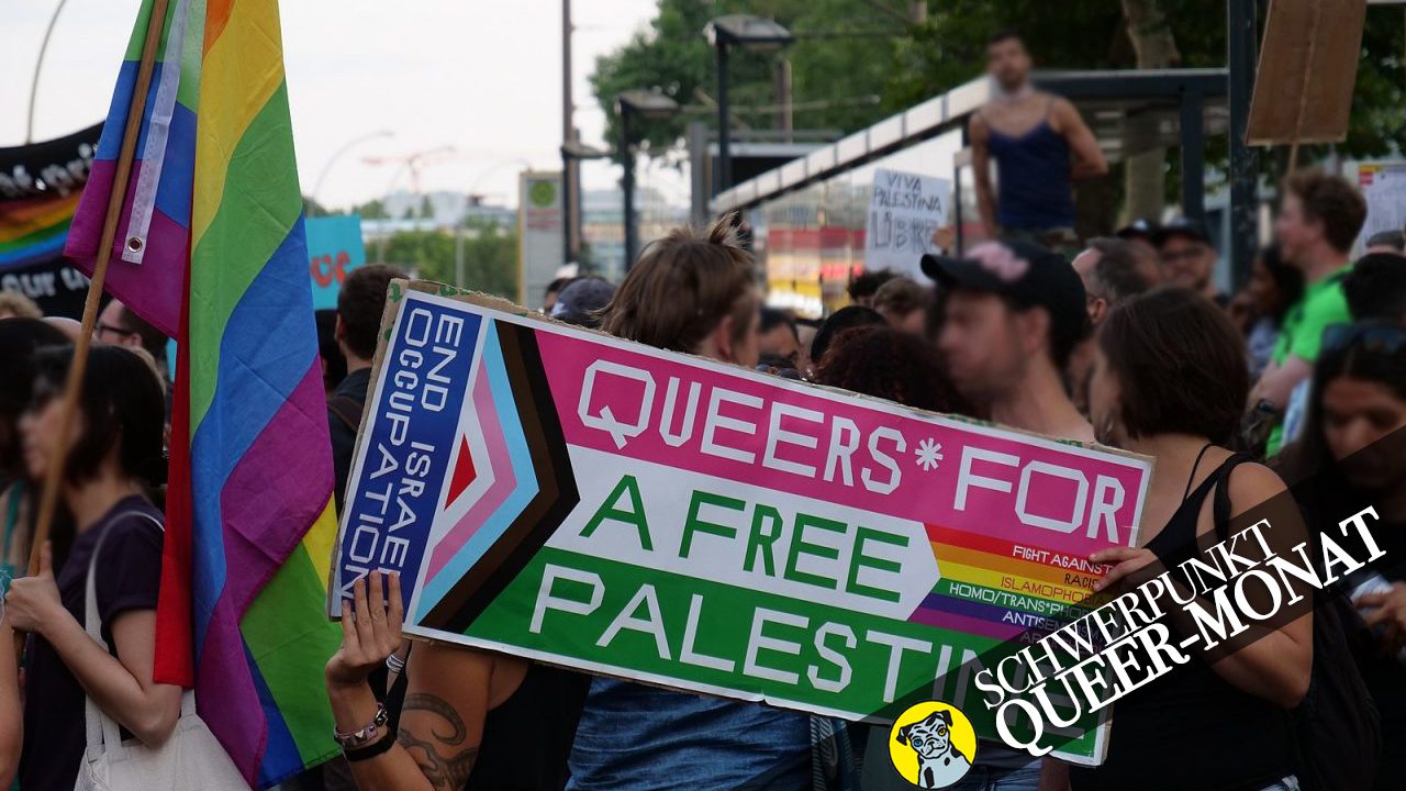 Radical Queer March Berlin 2019: Der Block der BDS Kampagne wird von der eigentlichen Demo missbilligt