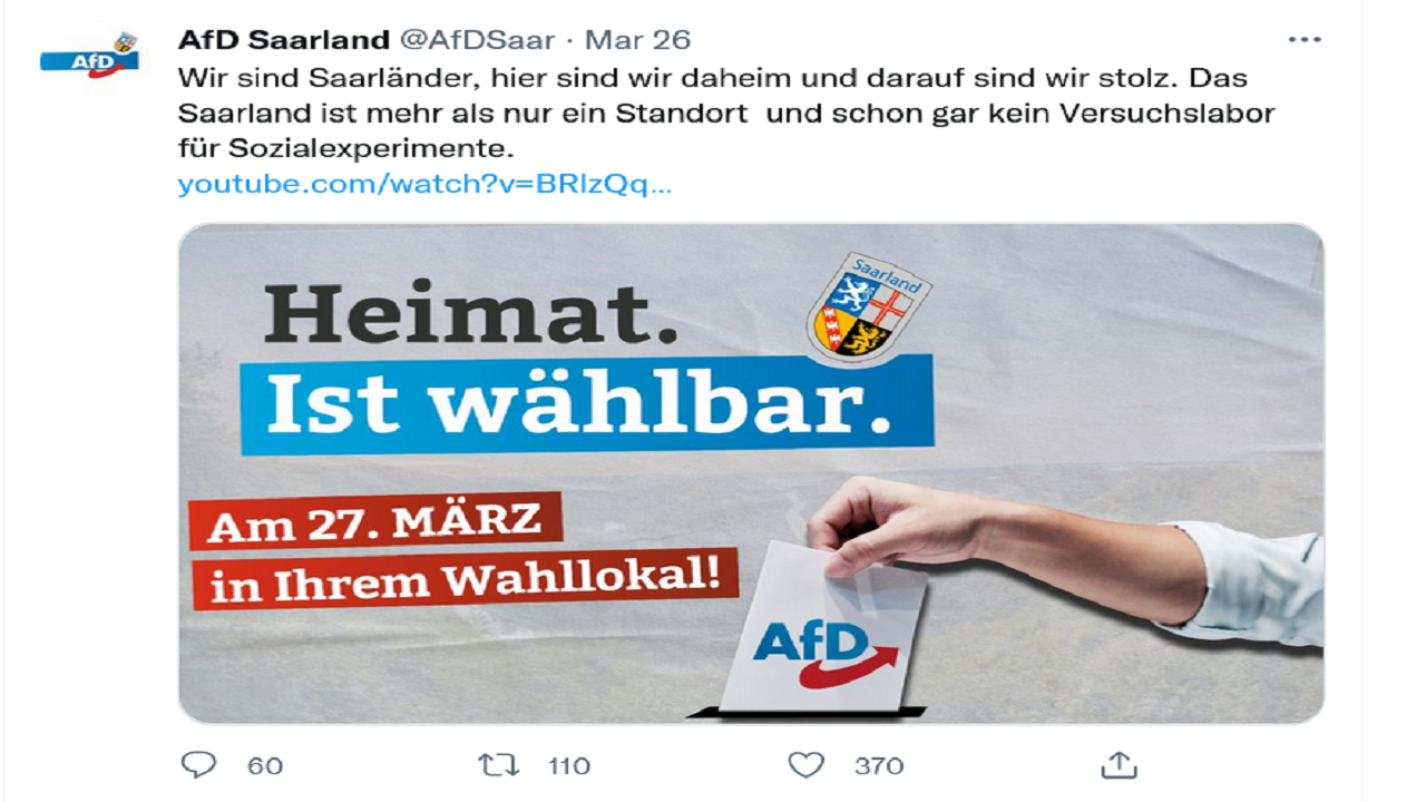 Die AfD bei der Landtagswahl vom 27. März. Statt Sozialexperiment gibt es hier Versuche mit politischer Unfähigkeit.