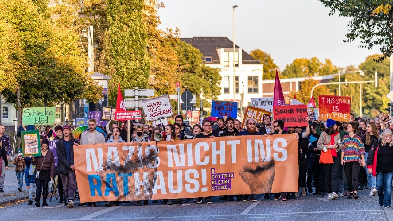 Demonstration "Nazis nicht ins Rathaus"