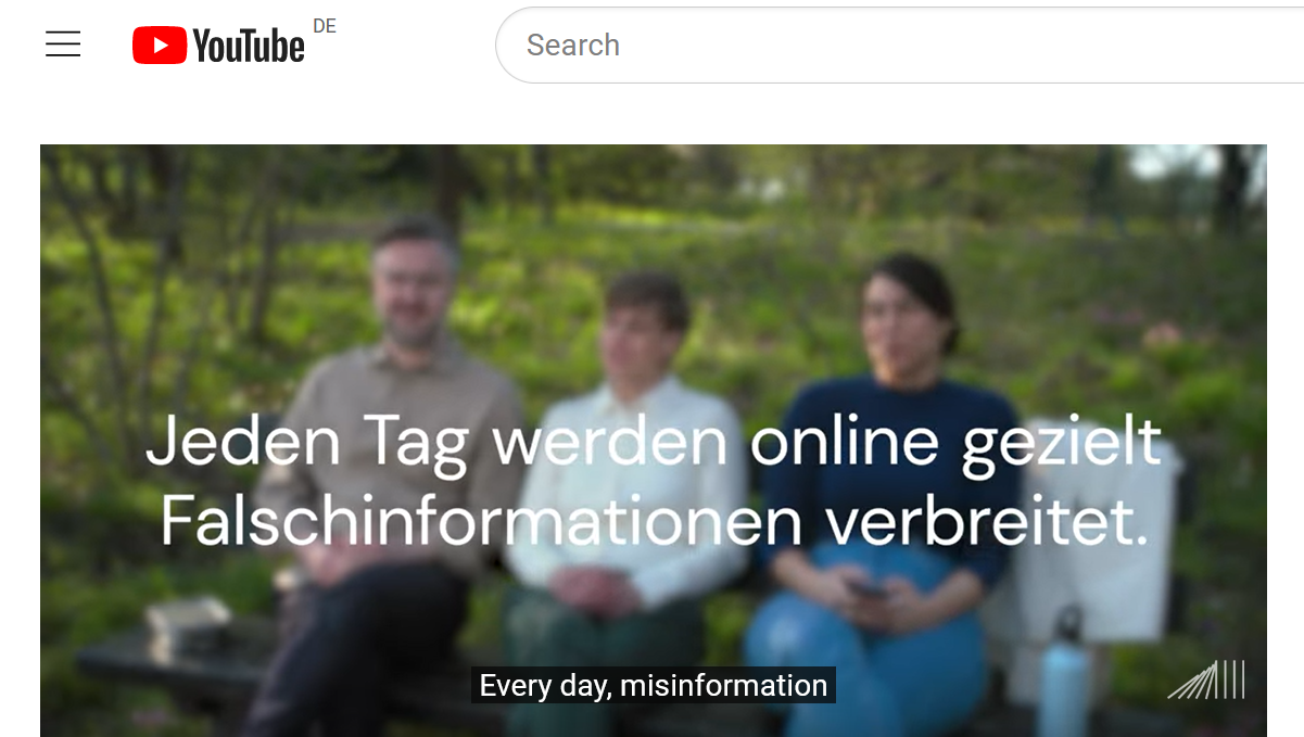 Google, Jigsaw und sechs deutsche Partner PrebunkingKampagne gegen