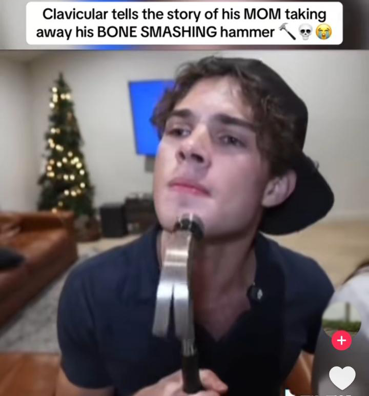 In Online-Looksmaxxing-Communities kursiert die Praxis, mit Schlägen auf Gesichtsknochen angeblich die Kieferlinie zu verändern und markanter zu machen – medizinisch gilt das als gefährlich und ohne nachgewiesenen Nutzen. Quelle: TikTok 